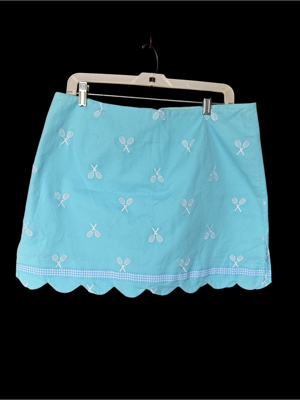 Lilly Pulitzer Vintage 90’s Aqua Tennis Scallop Hem Mini Skort